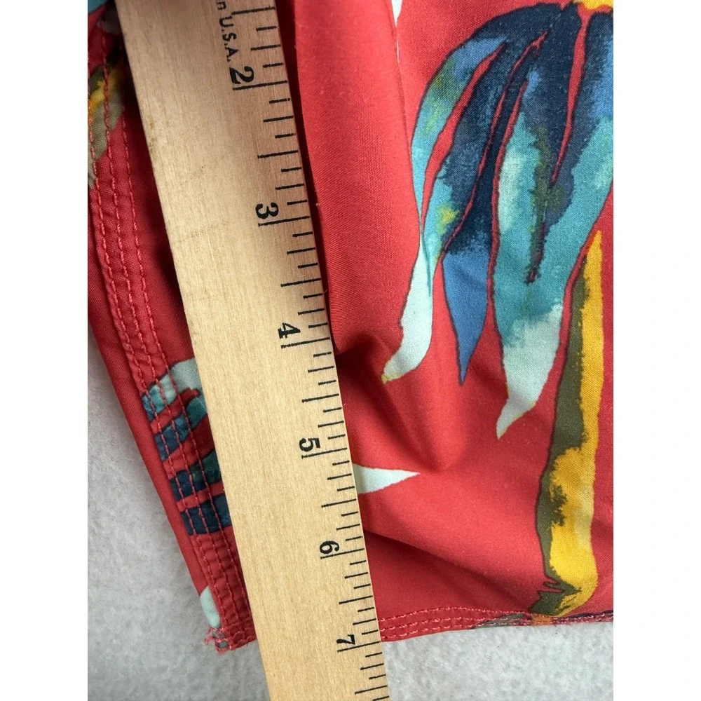 Billabong Sundays Pro Board Shorts Mens 33 Red Tropical Bamboo Leaf Recycler